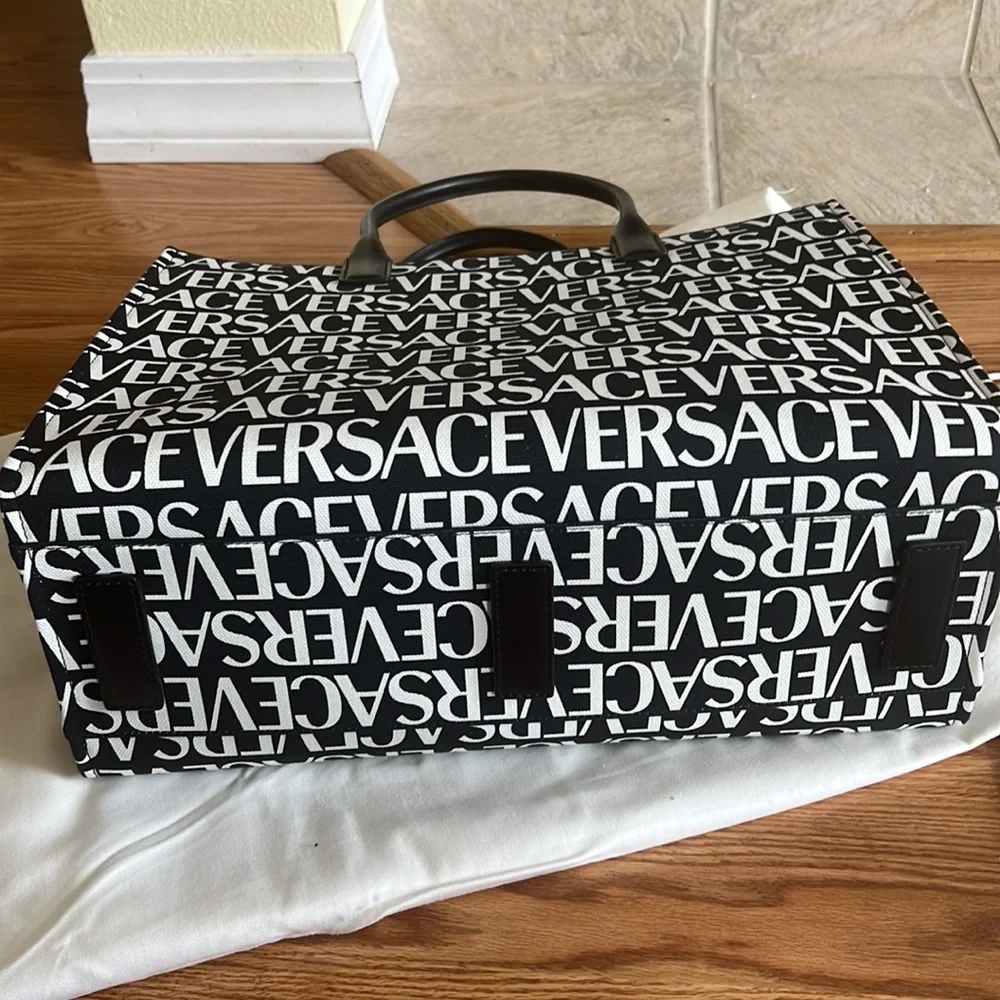 VERSACE ALLOVER LARGE TOTE BAG